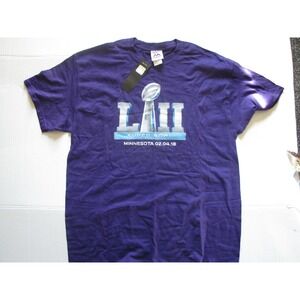Super Bowl LII Shirt Mens Large Purple Minnesota 02.04.18 NFL Football‎ 2018